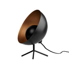 Tripod Table Lamp, Sand Black & Gold Interior