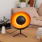 Tripod Table Lamp, Sand Black & Gold Interior