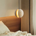 Yellow Travertine Pendant Lamp, Wabi-Sabi