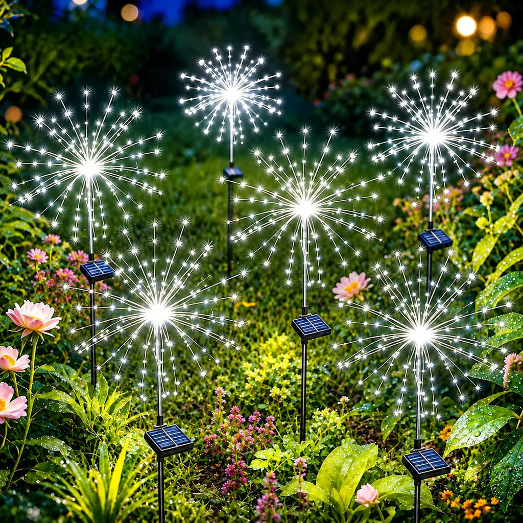 Solvene Fireworks Solar Garden Lights – 120 LED IP65 Outdoor Lighting (Set of 6)