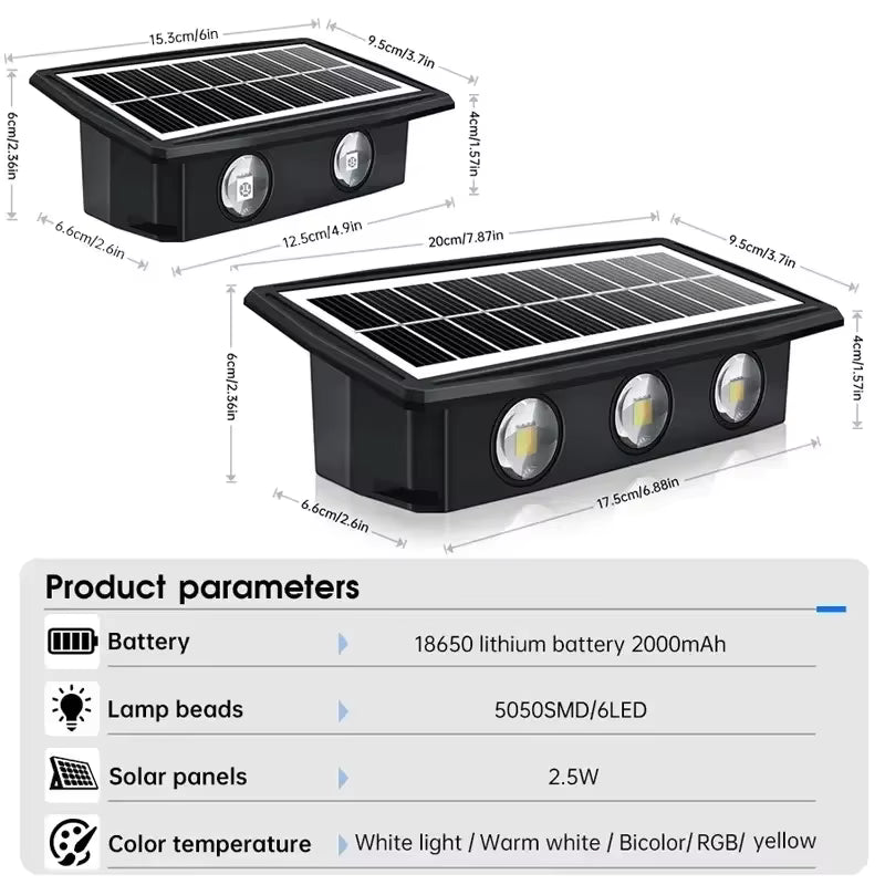 Solvyn Solar Wall Lamp – LED Outdoor Wall Lamp with IP65 Rating