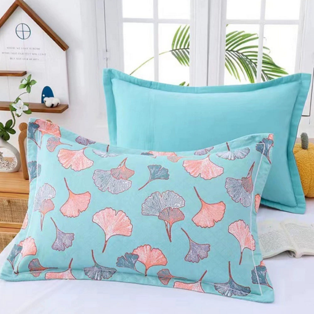 Summer Blossom: Pillowcase with Floral Print – Stylish & Durable for Bedroom & Guest Room (Set of 2)