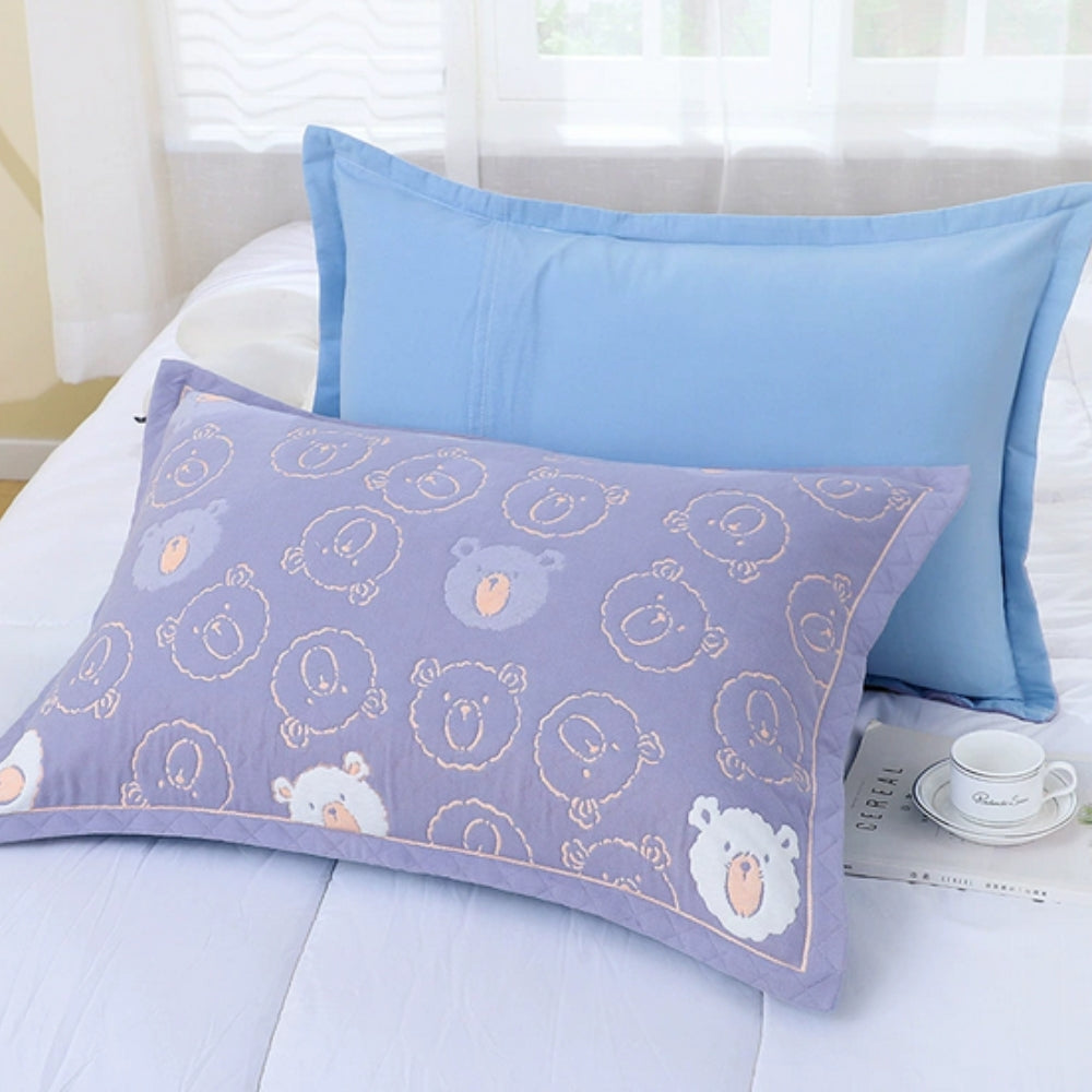 Summer Blossom: Pillowcase with Floral Print – Stylish & Durable for Bedroom & Guest Room (Set of 2)