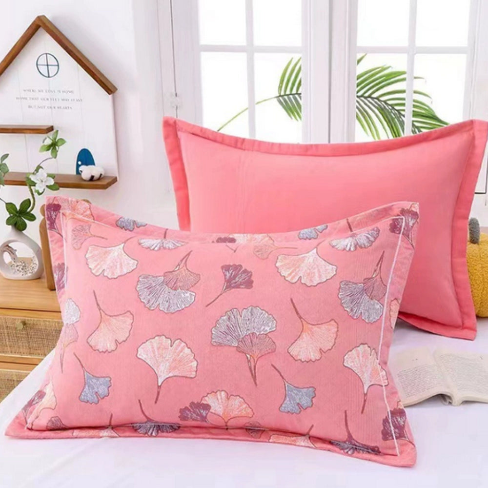 Summer Blossom: Pillowcase with Floral Print – Stylish & Durable for Bedroom & Guest Room (Set of 2)