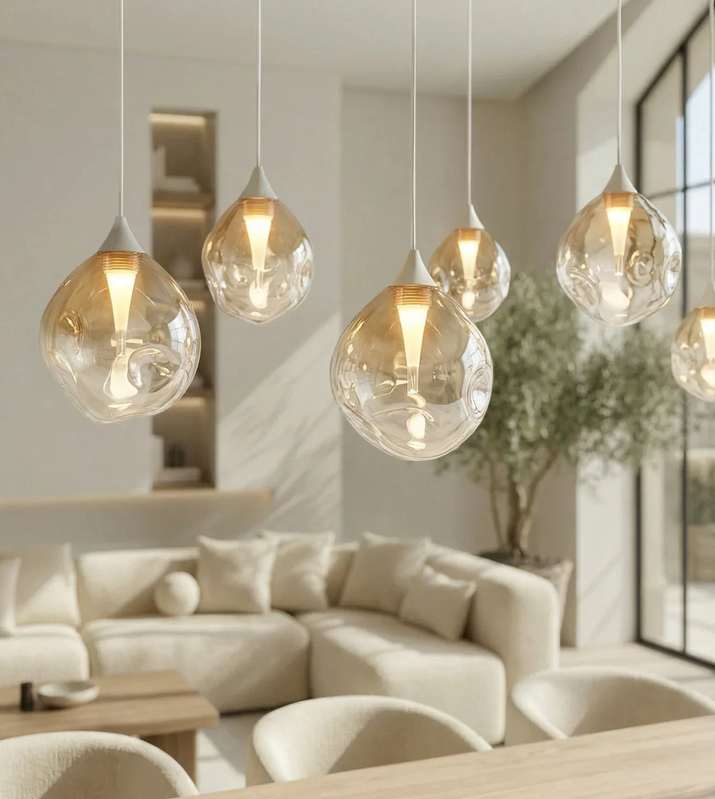 Wela LED Pendant Light | Mouth-Blown Glass, 6 Flames