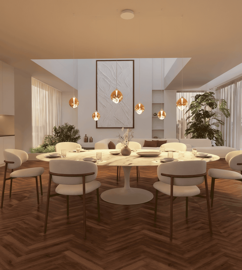 Wela LED Pendant Light | Mouth-Blown Glass, 6 Flames