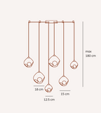 Wela LED Pendant Light | Mouth-Blown Glass, 6 Flames