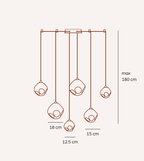 Wela LED Pendant Light | Mouth-Blown Glass, 6 Flames