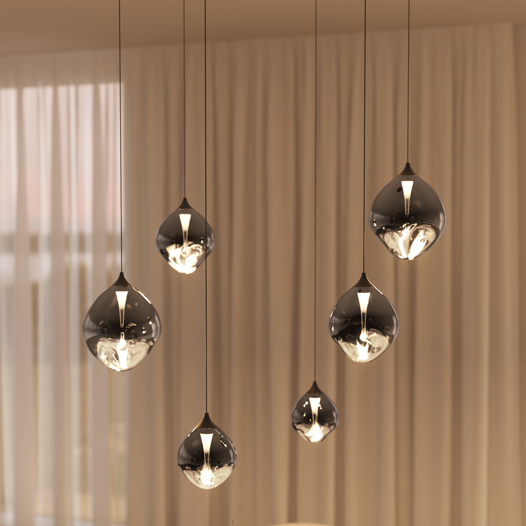 Wela LED Pendant Light | Mouth-Blown Glass, 6 Flames