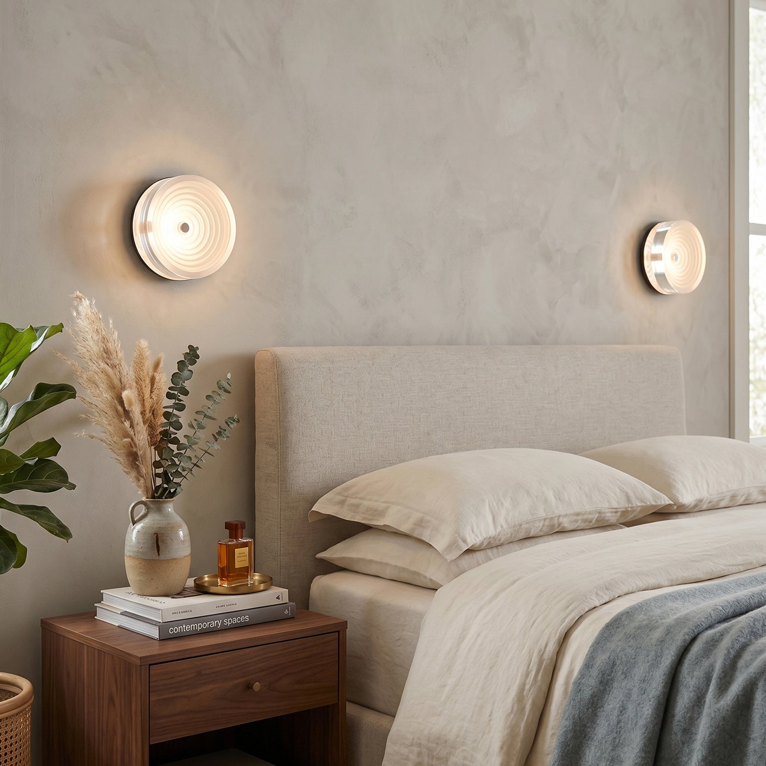 Concentric LED Wall Sconce, Ultra-Flush Halo