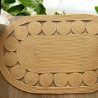 SonnenKreis: oval Boho doormat in spiral design – soft, non-slip & decorative for living room & hallway