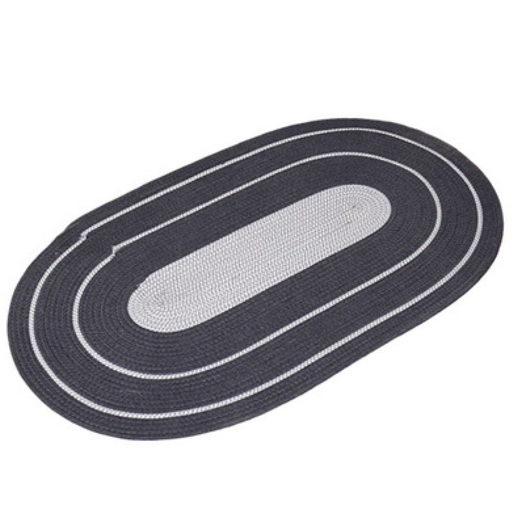 SonnenKreis: oval Boho doormat in spiral design – soft, non-slip & decorative for living room & hallway