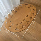 SonnenKreis: oval Boho doormat in spiral design – soft, non-slip & decorative for living room & hallway