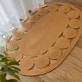 SonnenKreis: oval Boho doormat in spiral design – soft, non-slip & decorative for living room & hallway