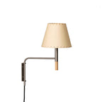 Plug-In Swing-Arm Wall Sconce, Steel & Wood