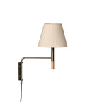Plug-In Swing-Arm Wall Sconce, Steel & Wood