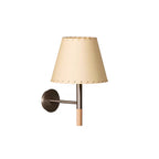 Tapered Wall Sconce, Steel Frame & Wood Accent