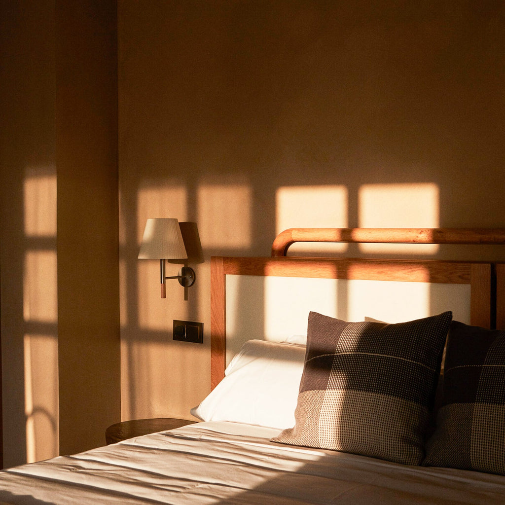 Tapered Wall Sconce, Steel Frame & Wood Accent