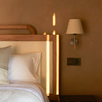 Tapered Wall Sconce, Steel Frame & Wood Accent
