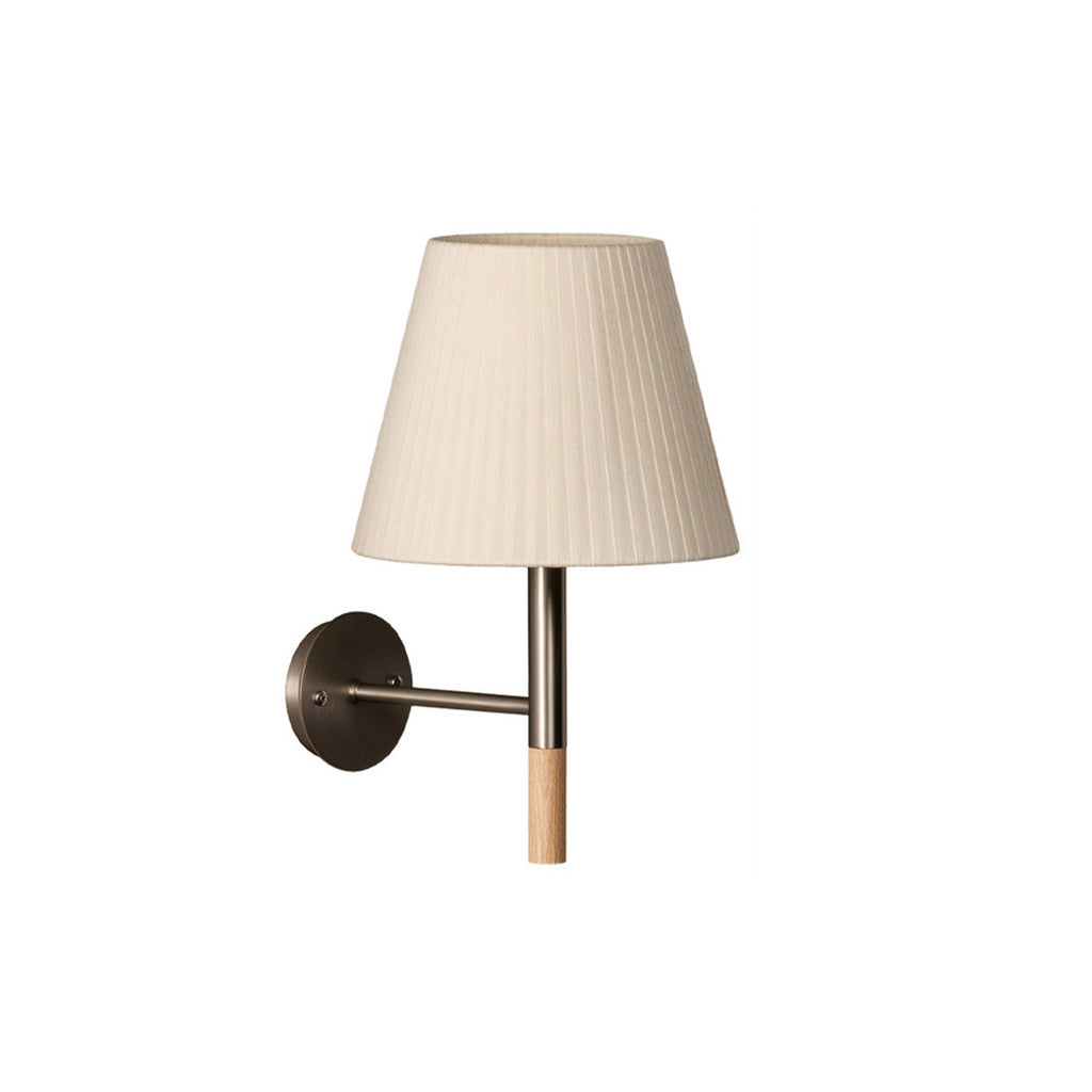 Tapered Wall Sconce, Steel Frame & Wood Accent