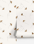 Sable Sparrow Wallpaper | Textured Design, Nature-Inspired