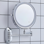 MirrorShine: LED Makeup Mirror with Magnification & Rechargeable Lighting