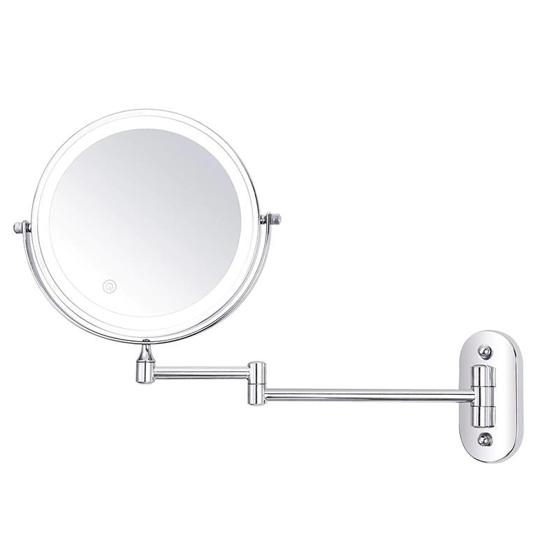 MirrorShine: LED Makeup Mirror with Magnification & Rechargeable Lighting