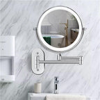MirrorShine: LED Makeup Mirror with Magnification & Rechargeable Lighting