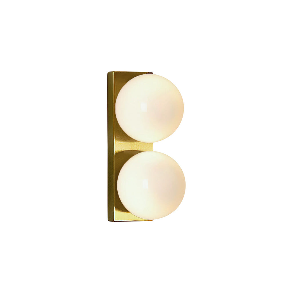 Frosted Glass Ball Wall Sconce, 1 or 2 Heads