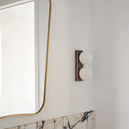 Frosted Glass Ball Wall Sconce, 1 or 2 Heads