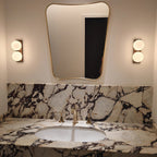 Frosted Glass Ball Wall Sconce, 1 or 2 Heads