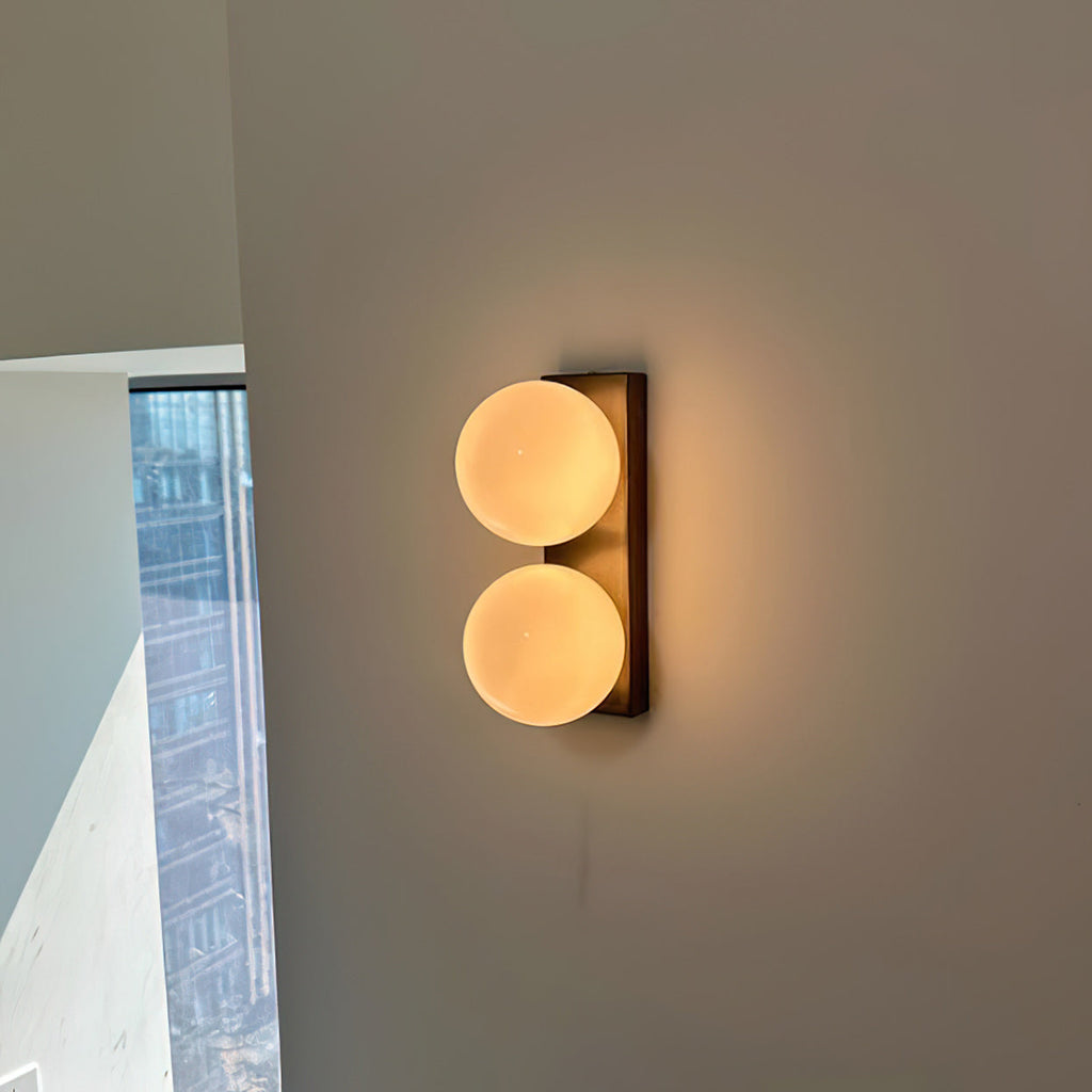Frosted Glass Ball Wall Sconce, 1 or 2 Heads