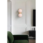 Frosted Glass Ball Wall Sconce, 1 or 2 Heads