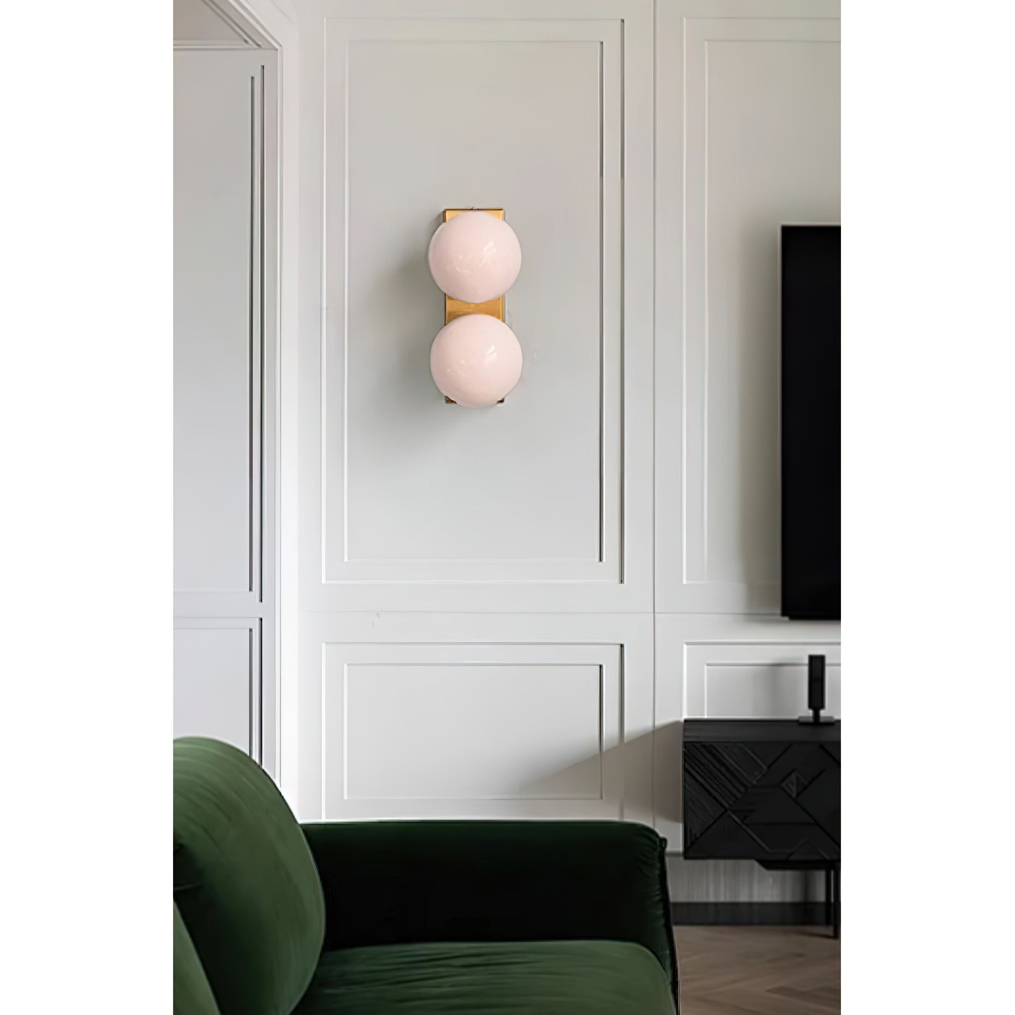 Frosted Glass Ball Wall Sconce, 1 or 2 Heads