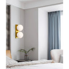 Frosted Glass Ball Wall Sconce, 1 or 2 Heads