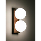 Frosted Glass Ball Wall Sconce, 1 or 2 Heads