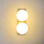 Frosted Glass Ball Wall Sconce, 1 or 2 Heads