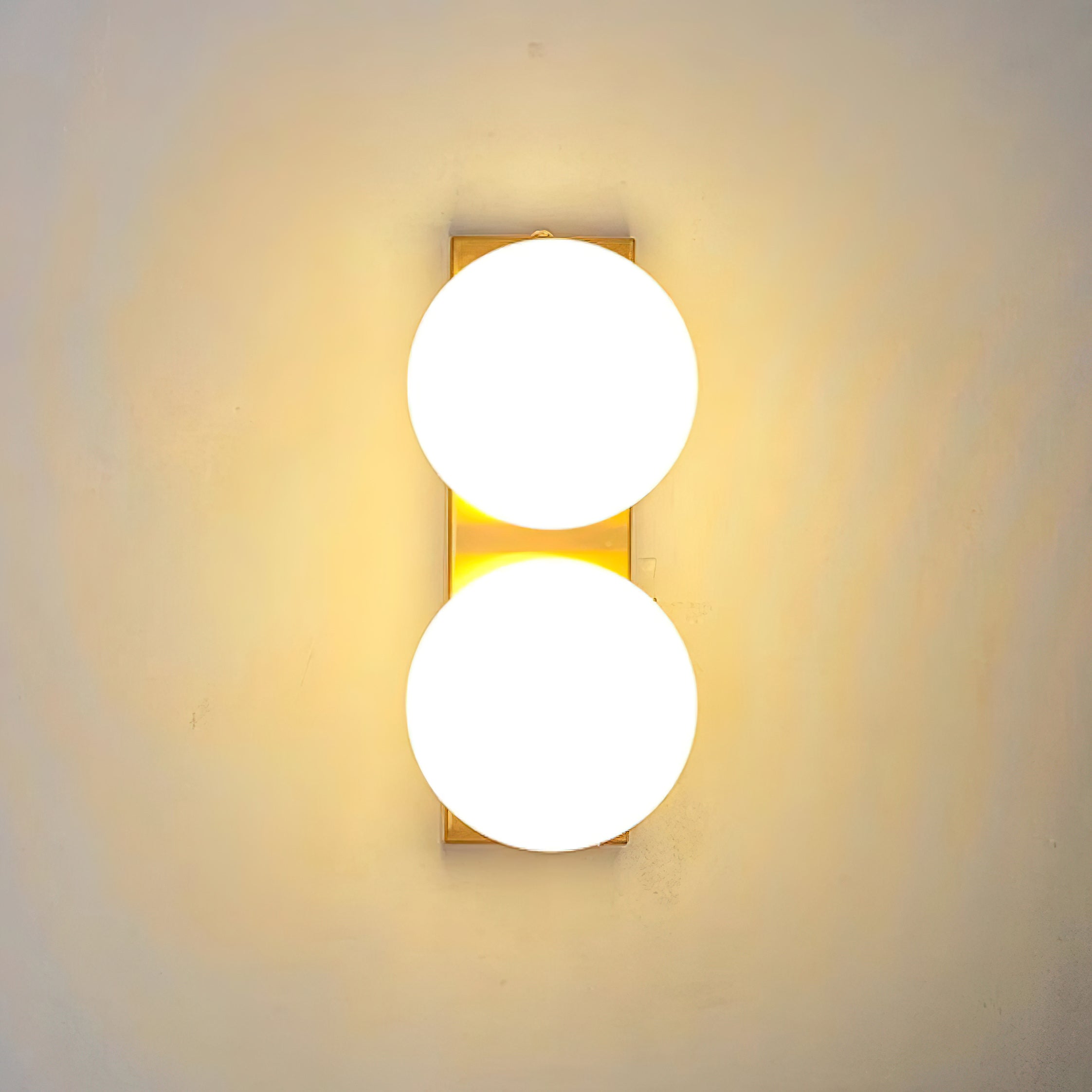Frosted Glass Ball Wall Sconce, 1 or 2 Heads