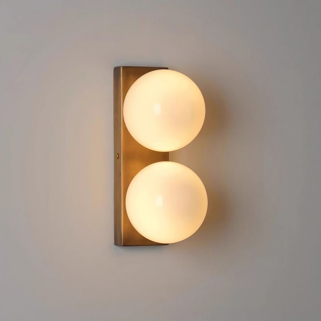 Frosted Glass Ball Wall Sconce, 1 or 2 Heads