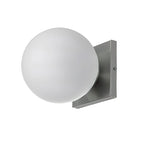 Frosted Glass Ball Wall Sconce, 1 or 2 Heads
