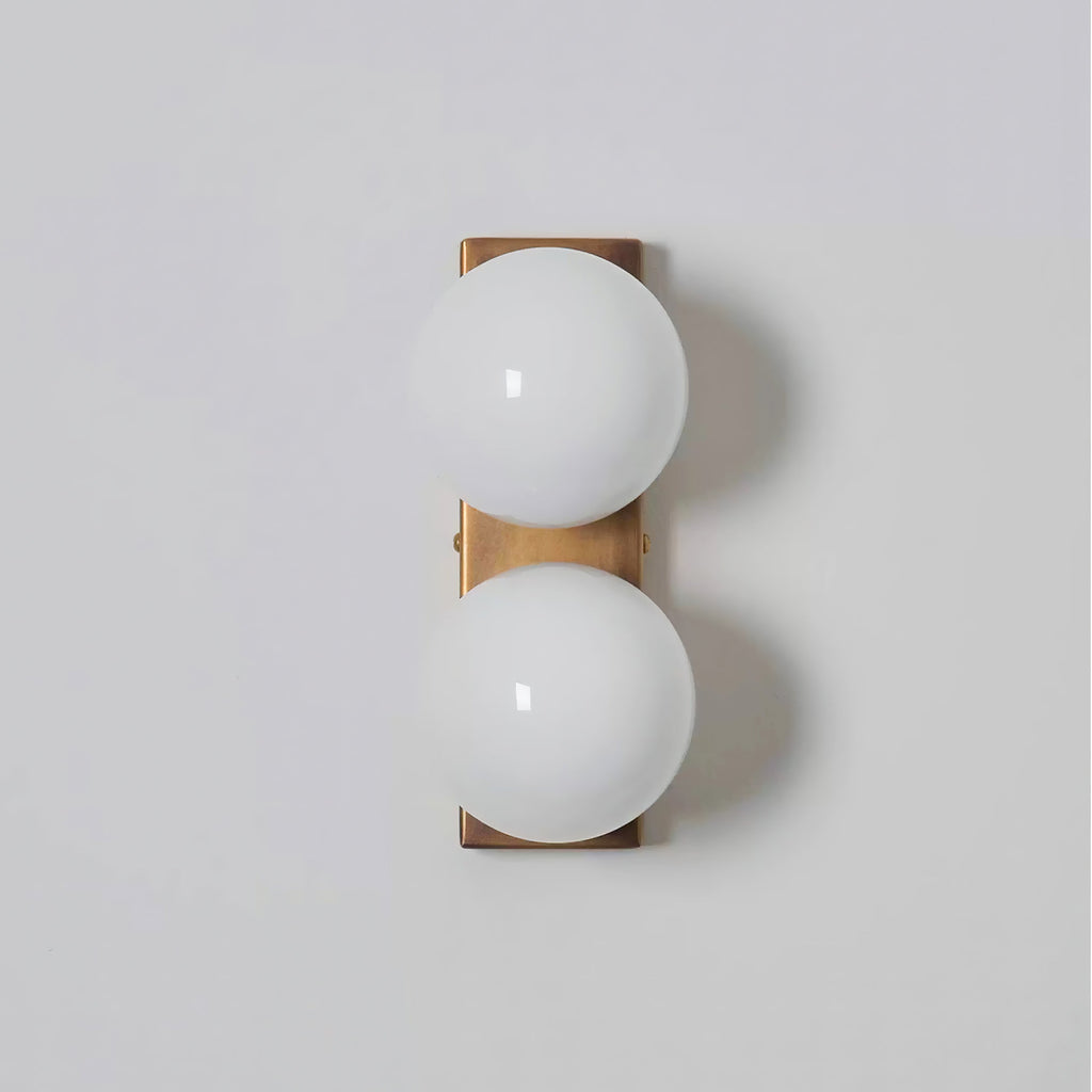 Frosted Glass Ball Wall Sconce, 1 or 2 Heads