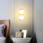 Frosted Glass Ball Wall Sconce, 1 or 2 Heads