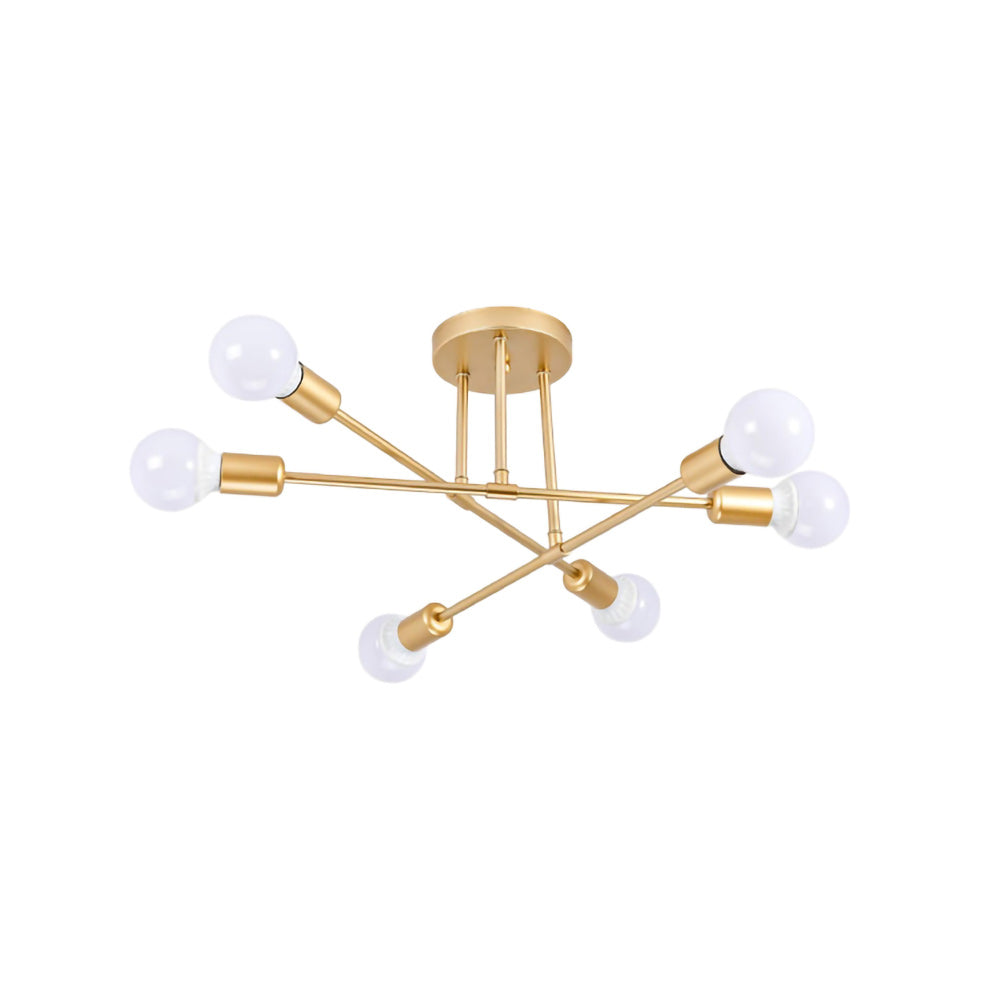 Mid-Century Sputnik Semi-Flush Ceiling Lamp
