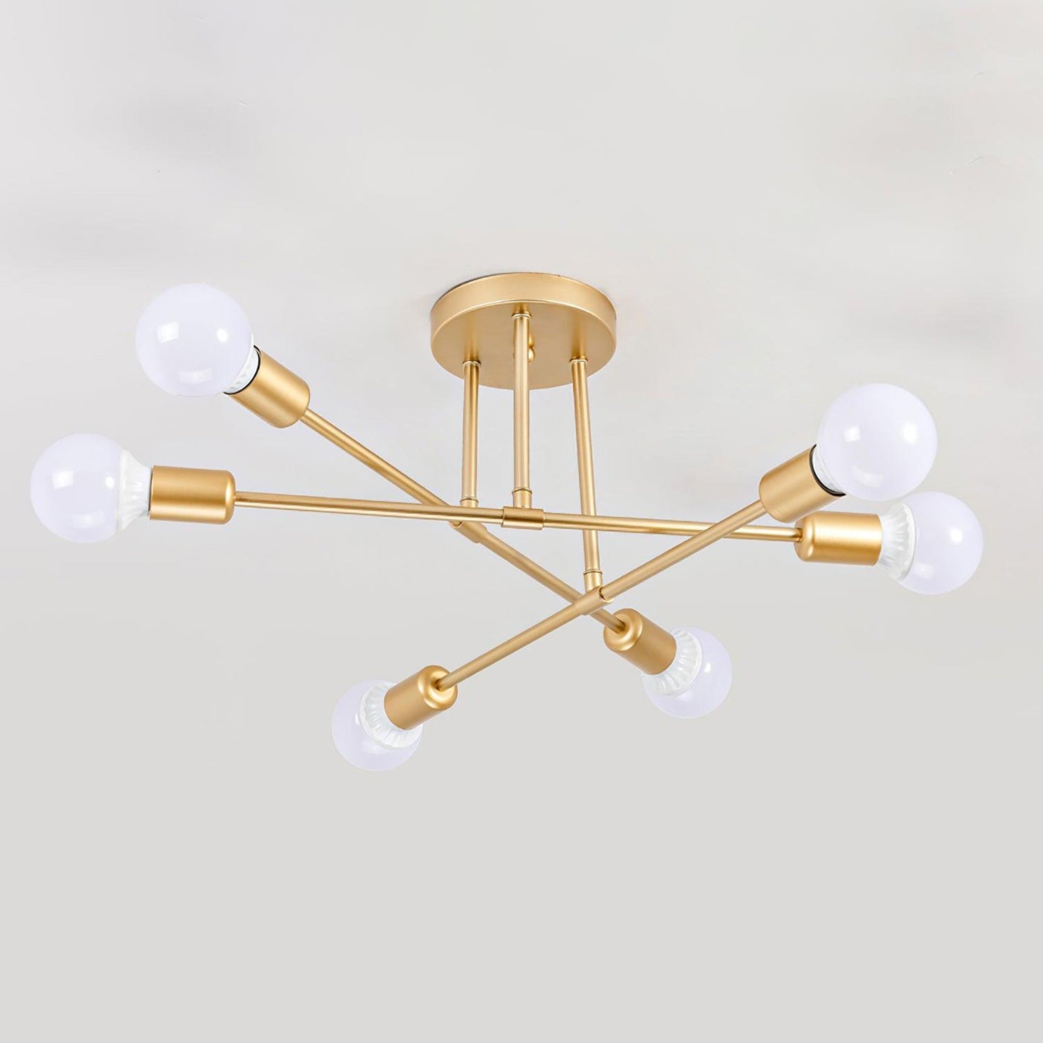 Mid-Century Sputnik Semi-Flush Ceiling Lamp