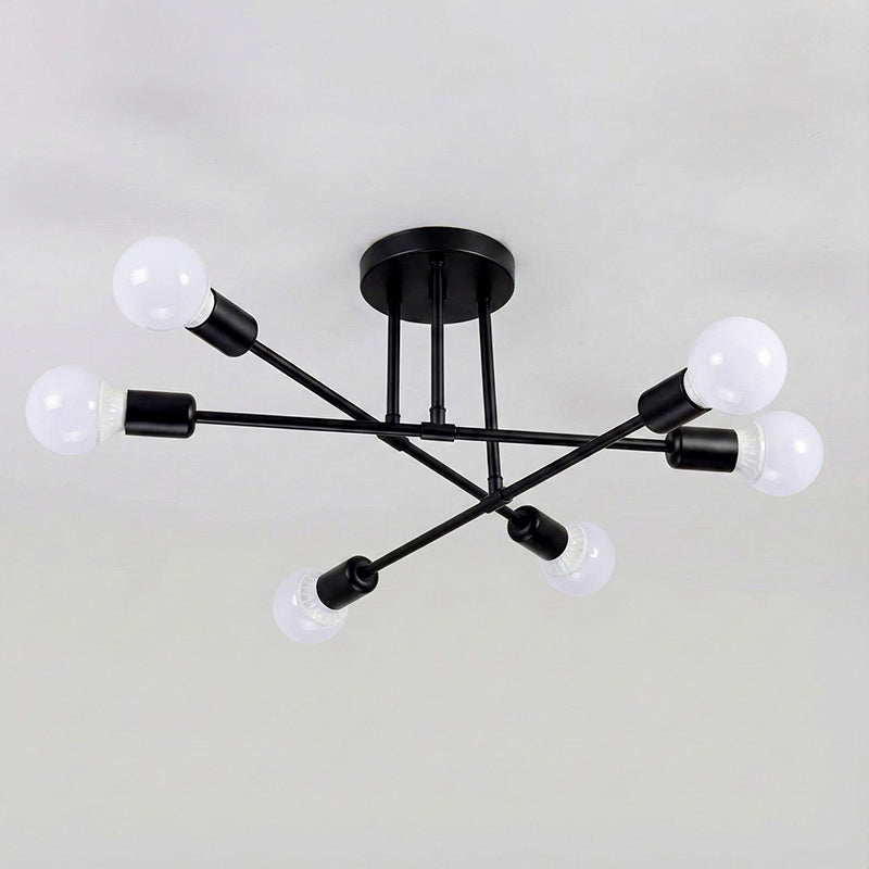 Mid-Century Sputnik Semi-Flush Ceiling Lamp