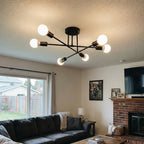 Mid-Century Sputnik Semi-Flush Ceiling Lamp