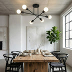 Mid-Century Sputnik Semi-Flush Ceiling Lamp