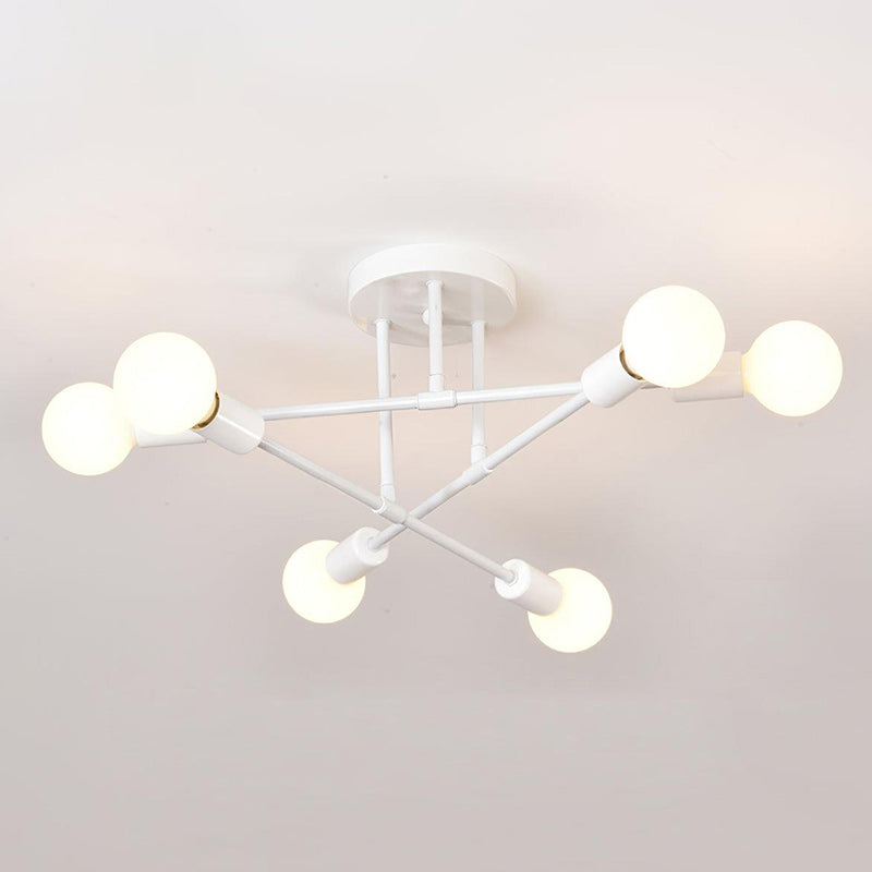 Mid-Century Sputnik Semi-Flush Ceiling Lamp
