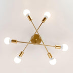 Mid-Century Sputnik Semi-Flush Ceiling Lamp