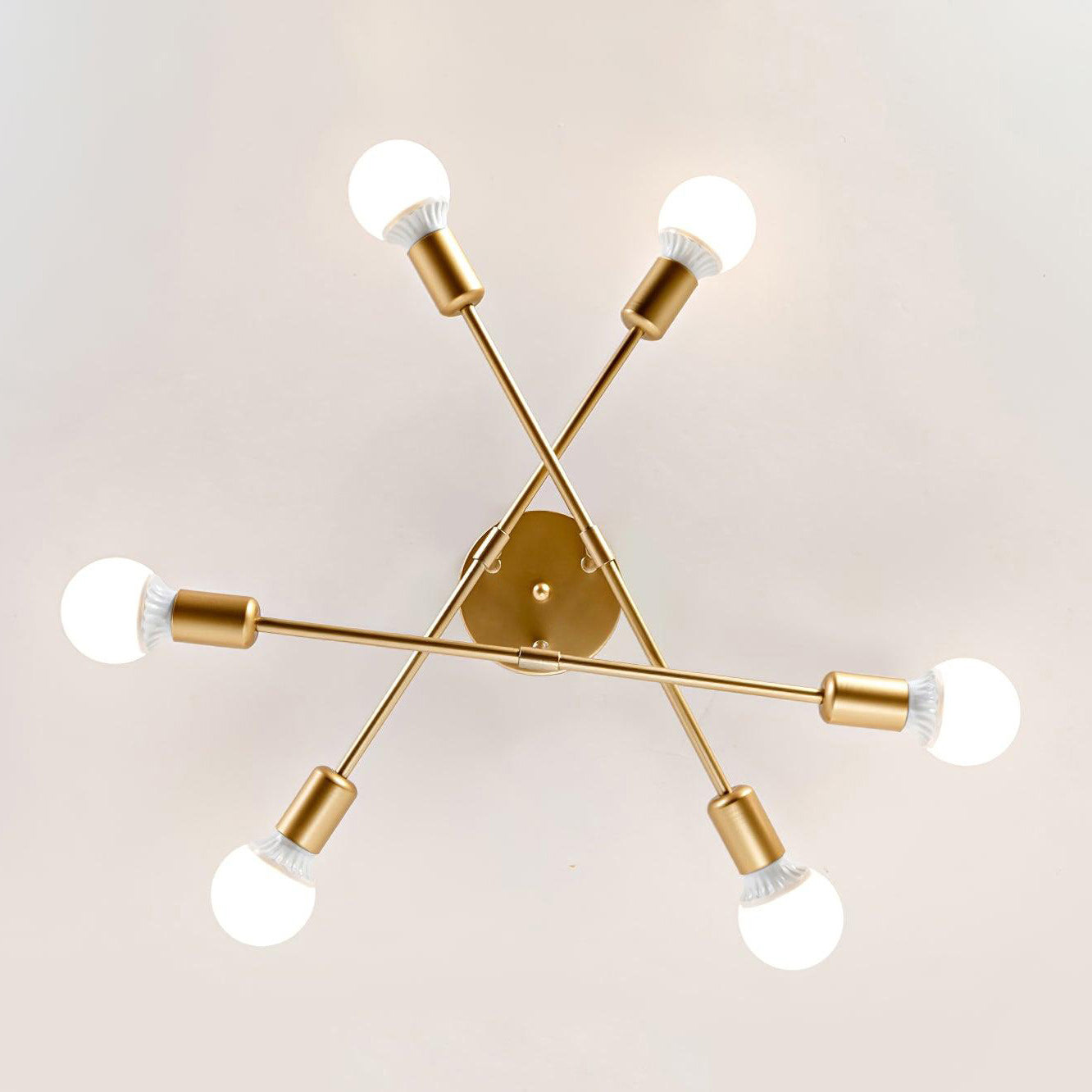 Mid-Century Sputnik Semi-Flush Ceiling Lamp